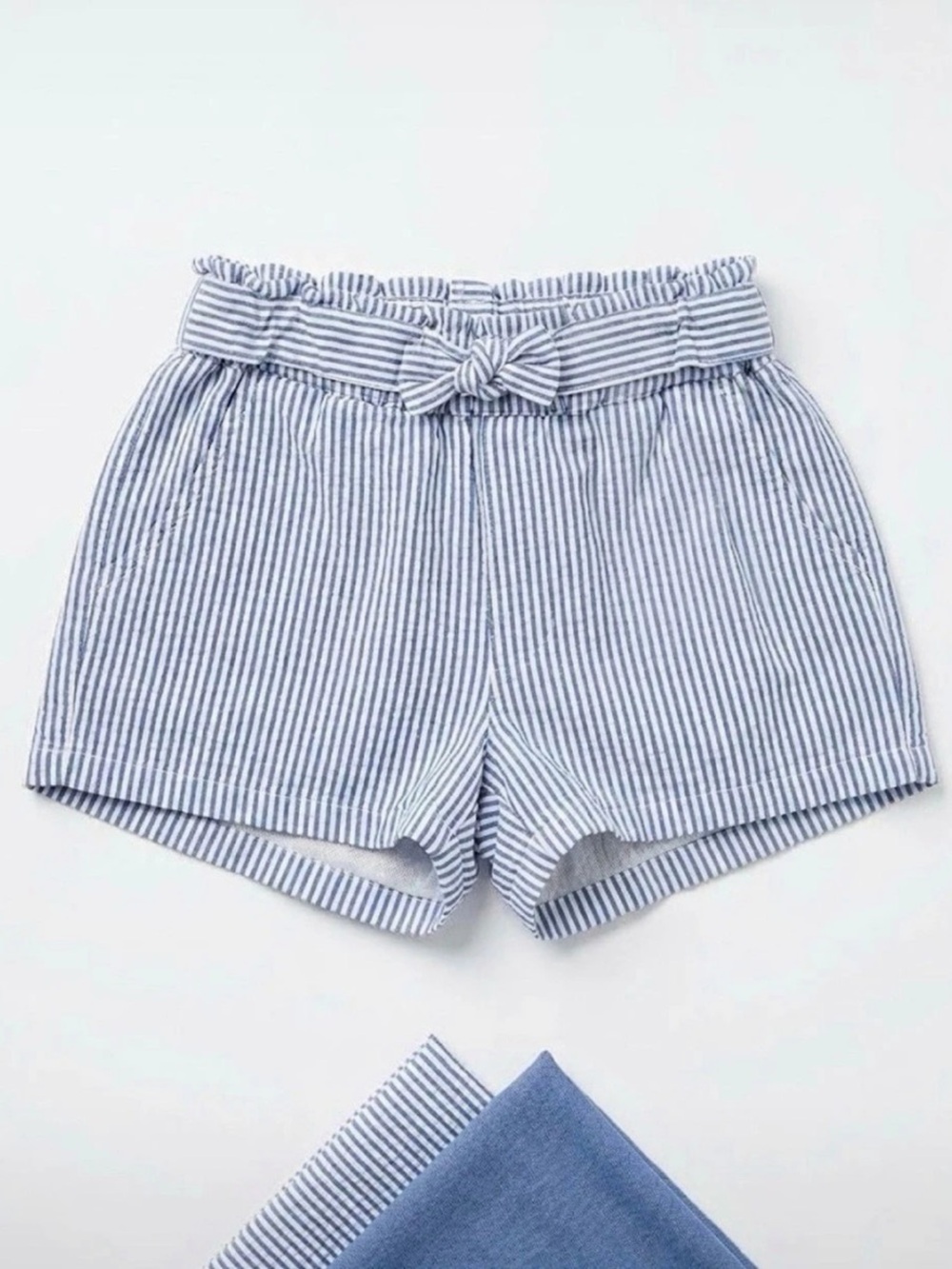Gymboree Striped Linen Blend Shorts — Blue and White Size 3T
